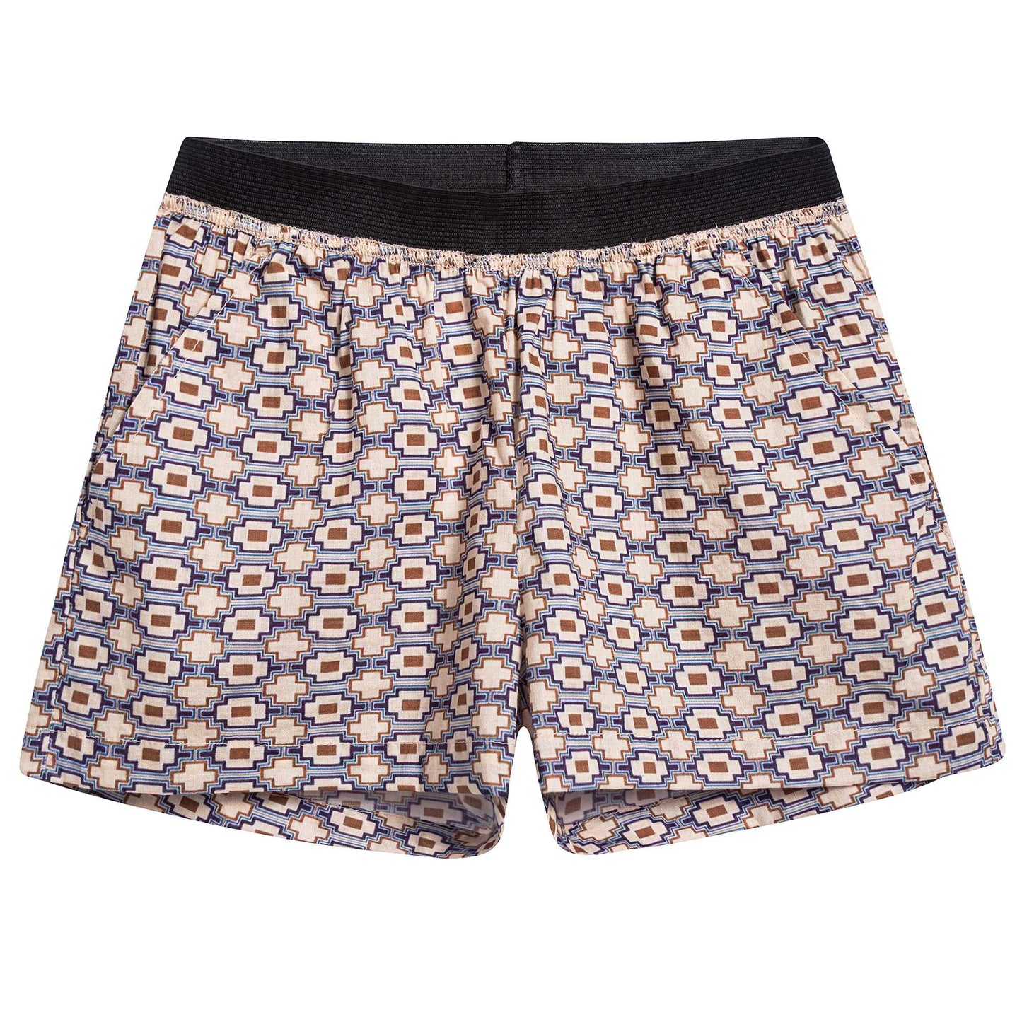 Girls & Boys Kaleido Blue Woven Shorts