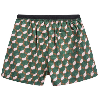 Baby Girls Mint & Pink Woven Shorts