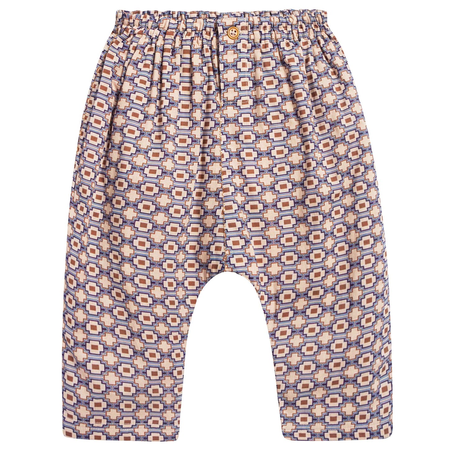 Baby Kaleido Blue Woven Trousers