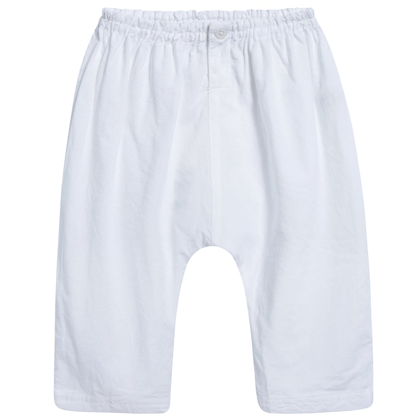 Baby White Cotton Woven Trousers