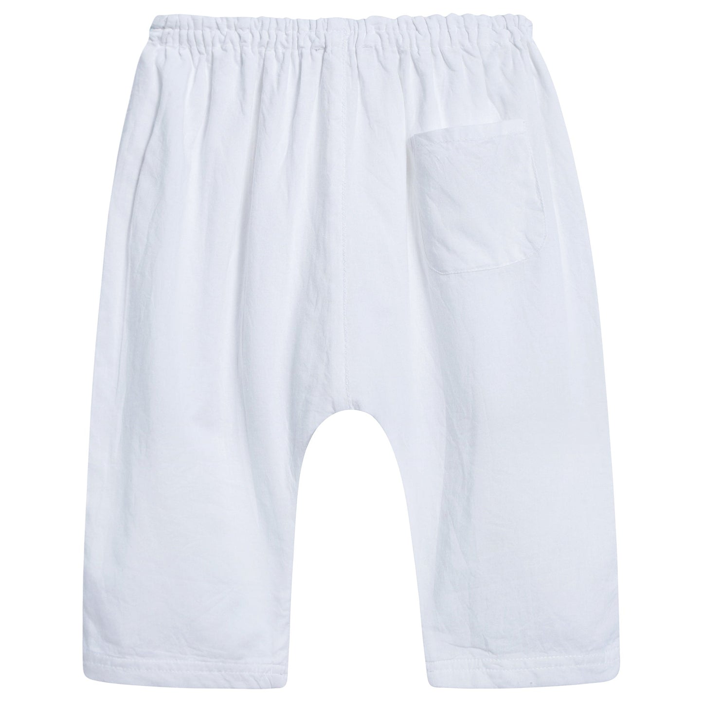 Baby White Cotton Woven Trousers