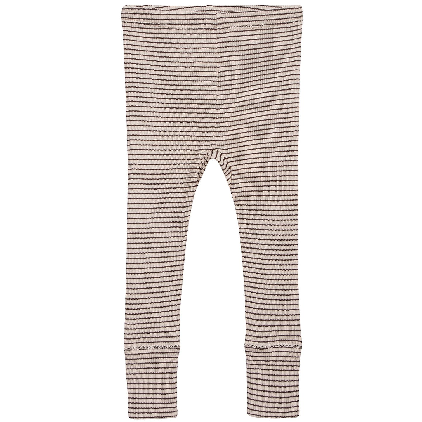 Baby Sand & Chocolate Stripe Cotton Jersey Trousers
