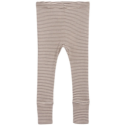 Baby Sand & Chocolate Stripe Cotton Jersey Trousers