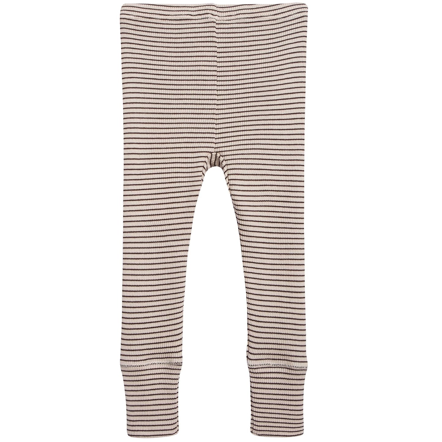 Baby Sand & Chocolate Stripe Cotton Jersey Trousers
