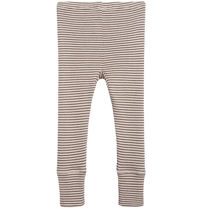 Baby Sand & Chocolate Stripe Cotton Jersey Trousers