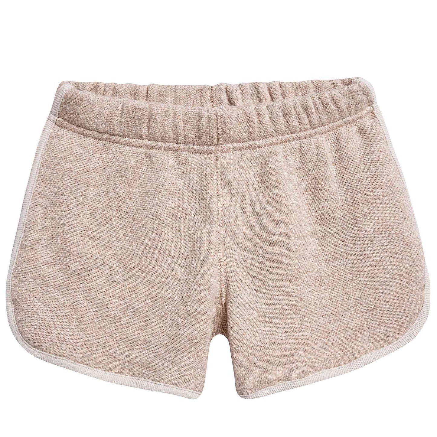 Girls Pink Oatmeal Cotton Jersey Shorts