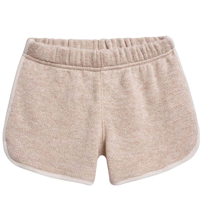 Girls Pink Oatmeal Cotton Jersey Shorts