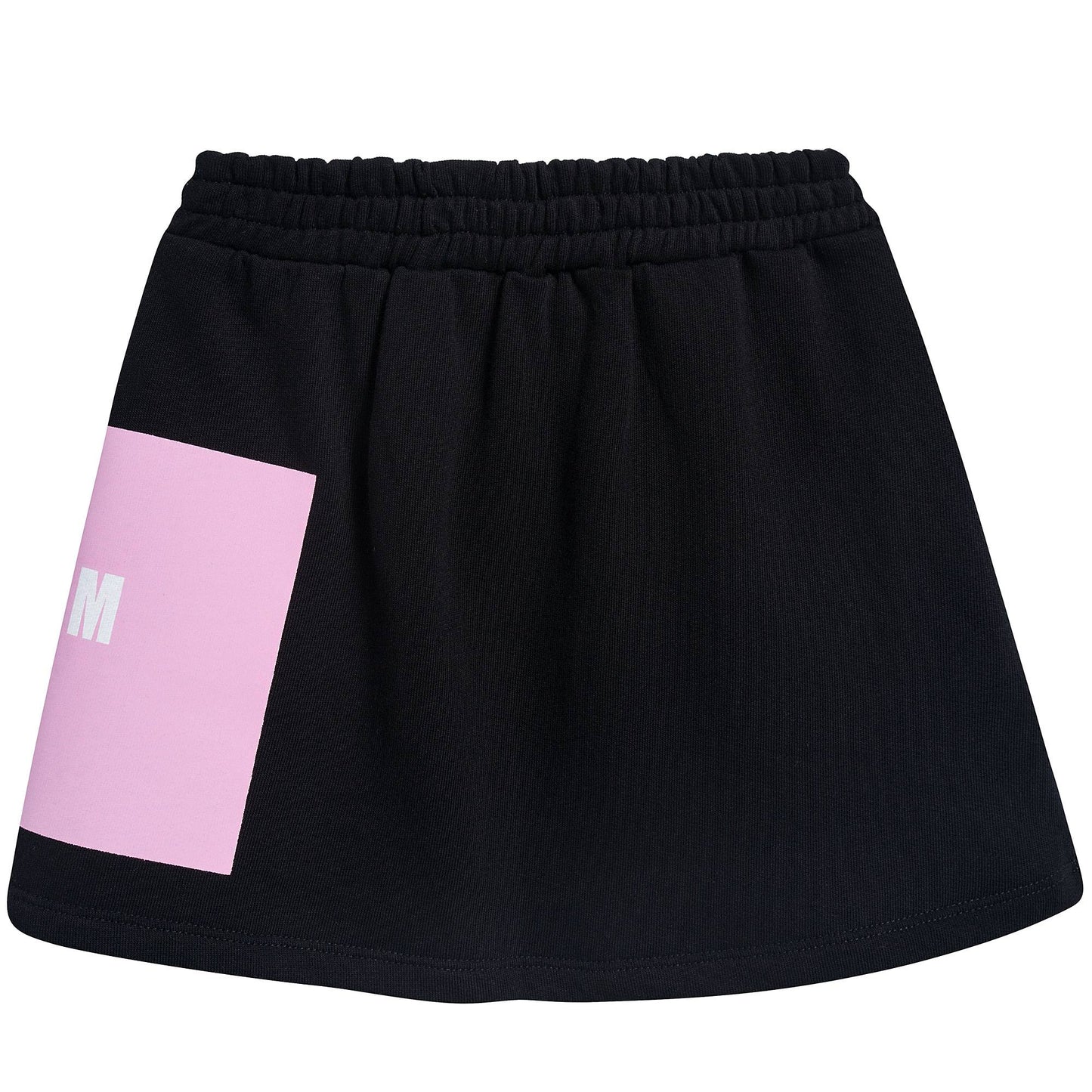 Girls Black Logo Cotton Fleece Skirt
