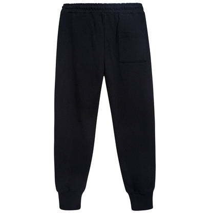 Boys Black Logo Cotton Trousers