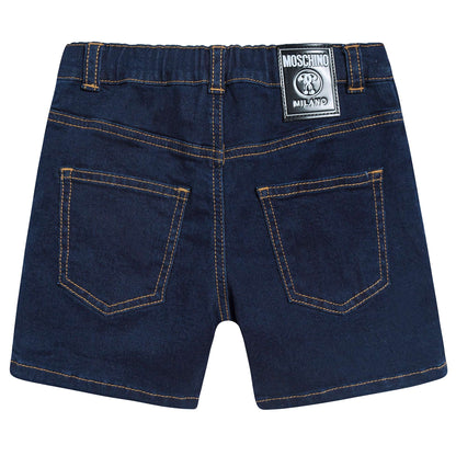 Girls & Boys Dark Blue Cotton Shorts