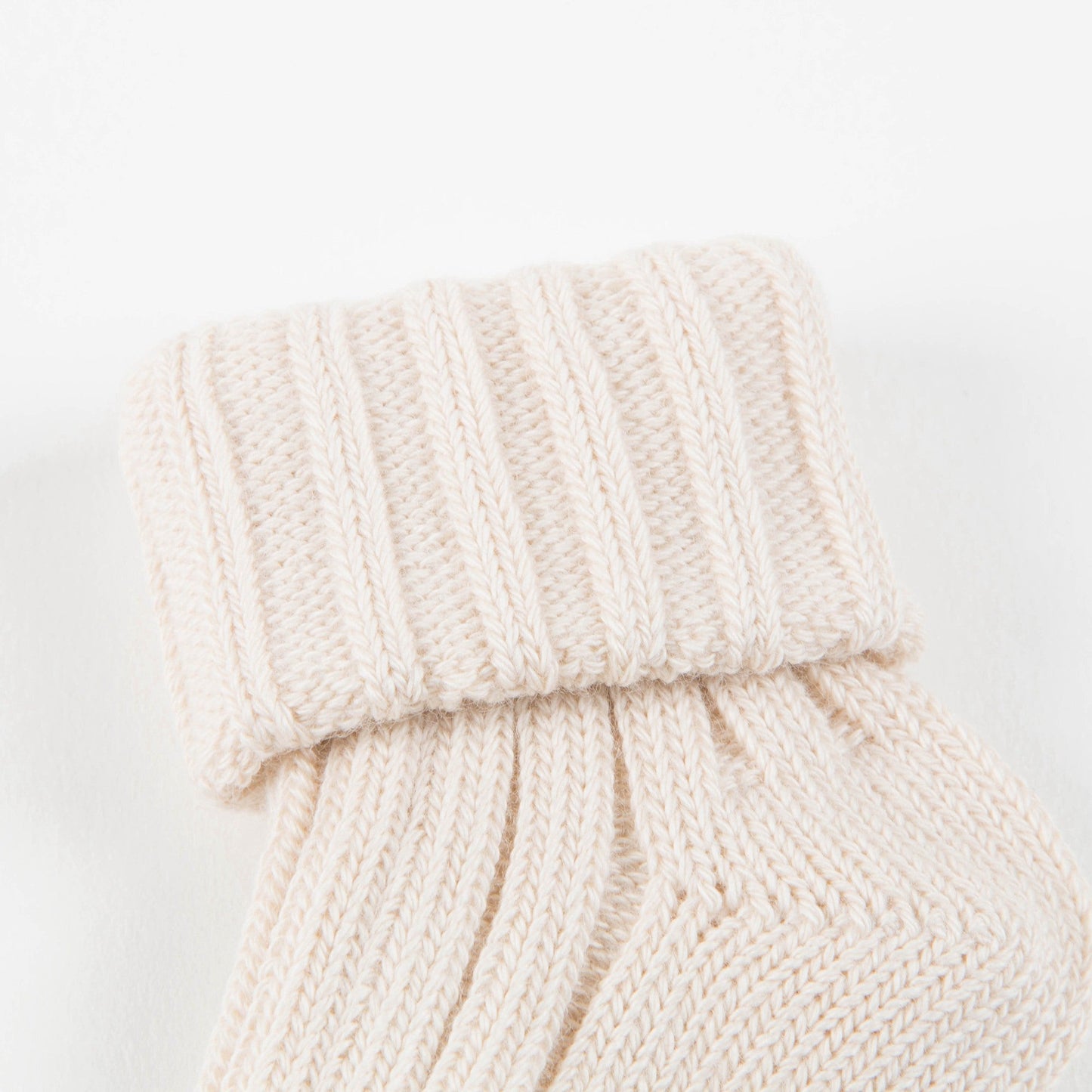 Baby Ecru Cotton Knitwear Socks
