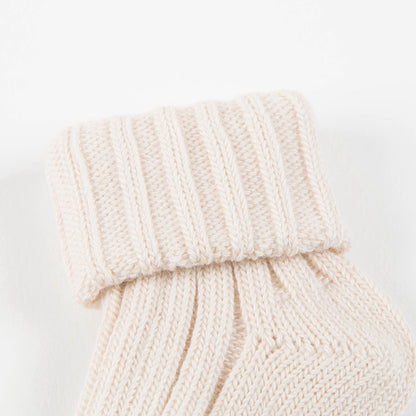Baby Ecru Cotton Knitwear Socks