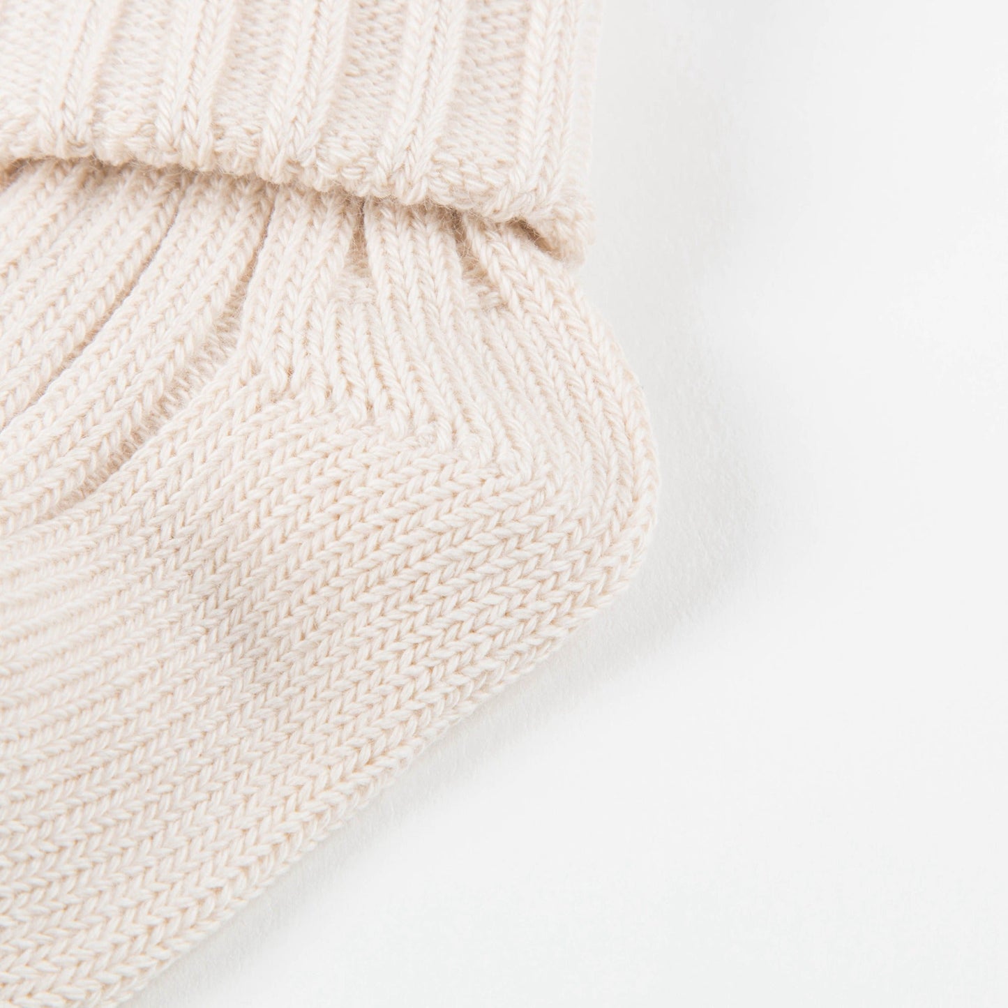 Baby Ecru Cotton Knitwear Socks