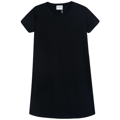 Girls Black Cotton Dress