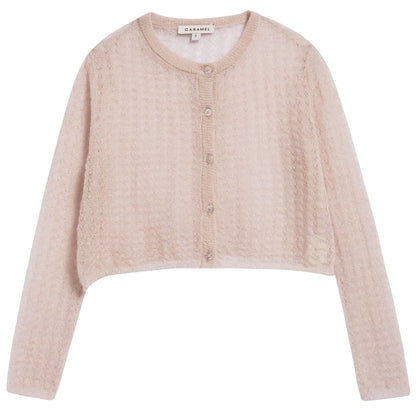 Girls Sand Knitwear Cardigan