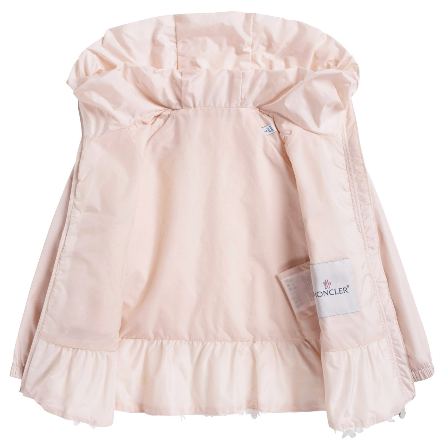Baby Girls Light Pink Windbreaker Jacket With Lace