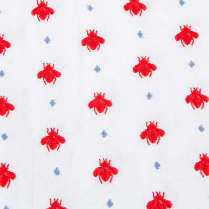 Baby Girls White Milk & Red Printed Dress