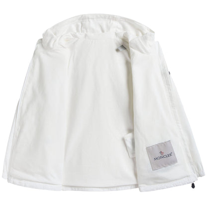 Baby Girls White Windbreaker Jacket