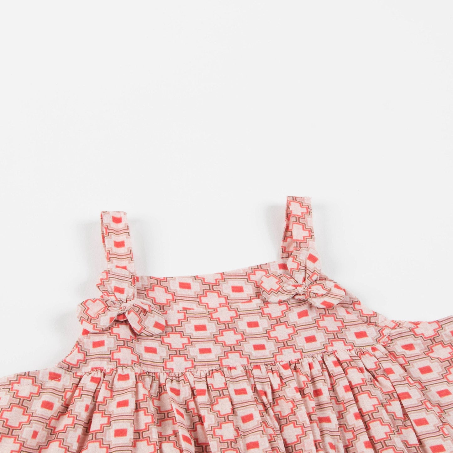 Baby Girls Kaleido Red Woven Dress