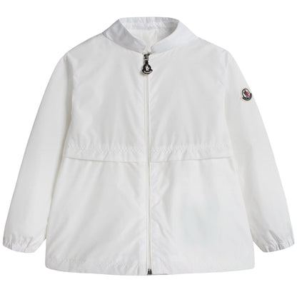 Baby Girls White Windbreaker Jacket