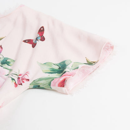 Baby Pale Pink & Rose "Butterfly" Dress