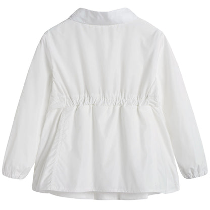 Baby Girls White Windbreaker Jacket
