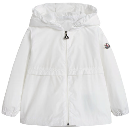 Baby Girls White Windbreaker Jacket