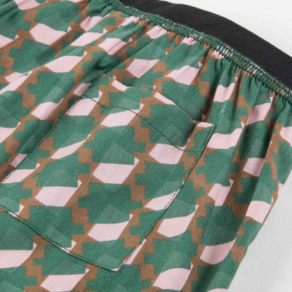 Baby Girls Mint & Pink Woven Shorts
