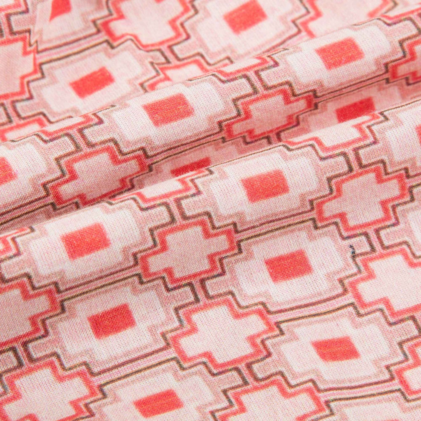 Baby Girls Kaleido Red Woven Shorts