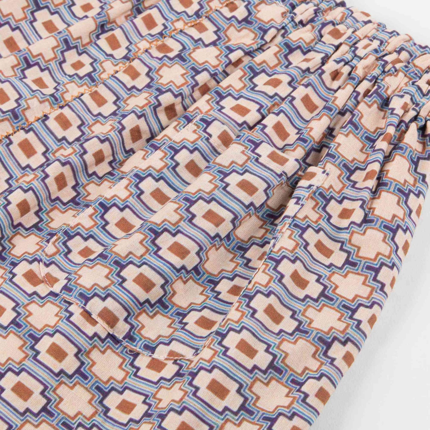 Baby Kaleido Blue Woven Trousers