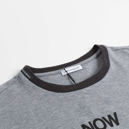 Boys Gray Printing T-Shirt