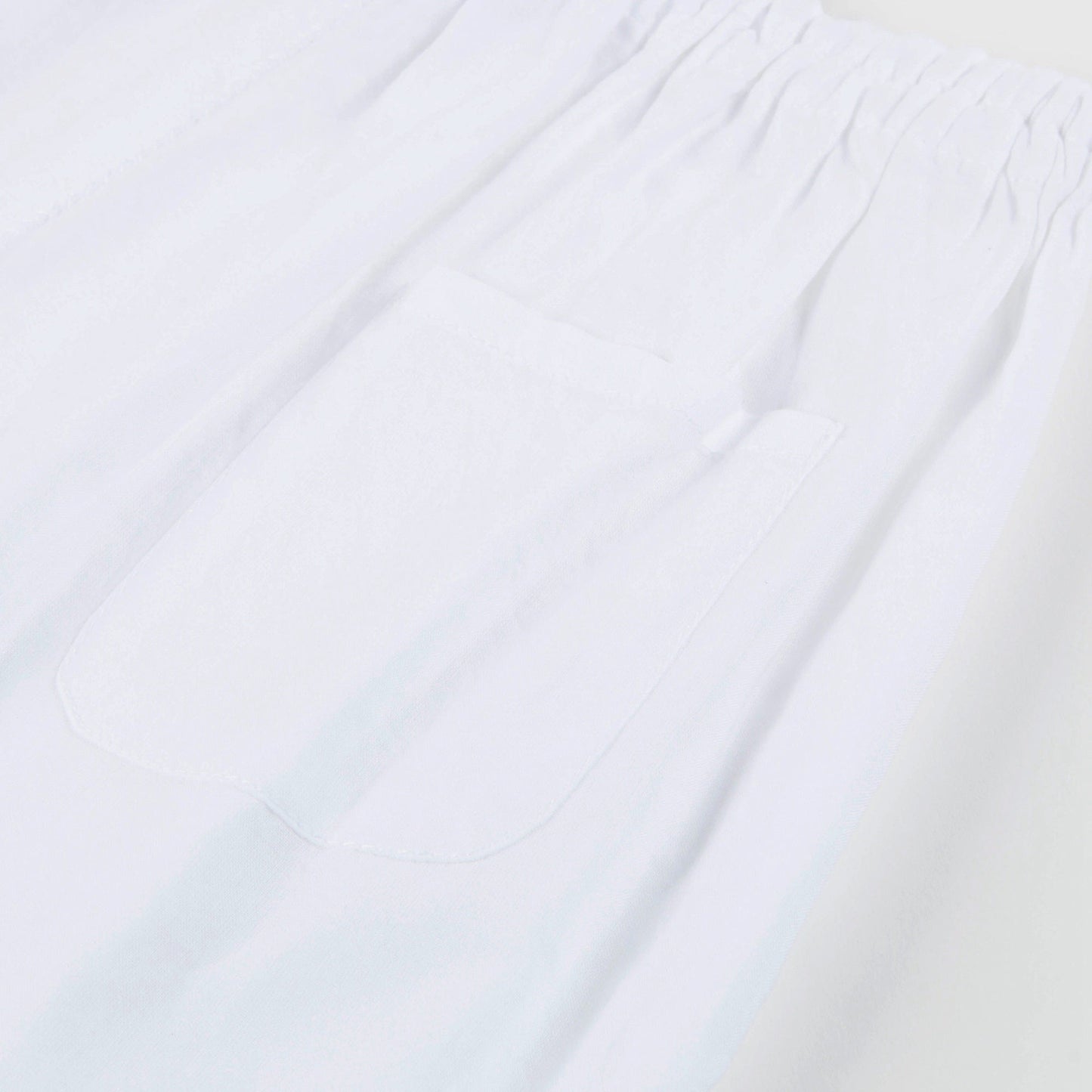 Baby White Cotton Woven Trousers