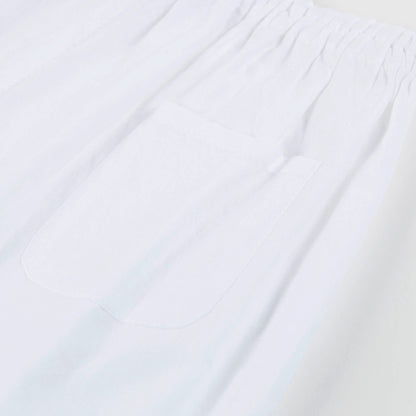 Baby White Cotton Woven Trousers