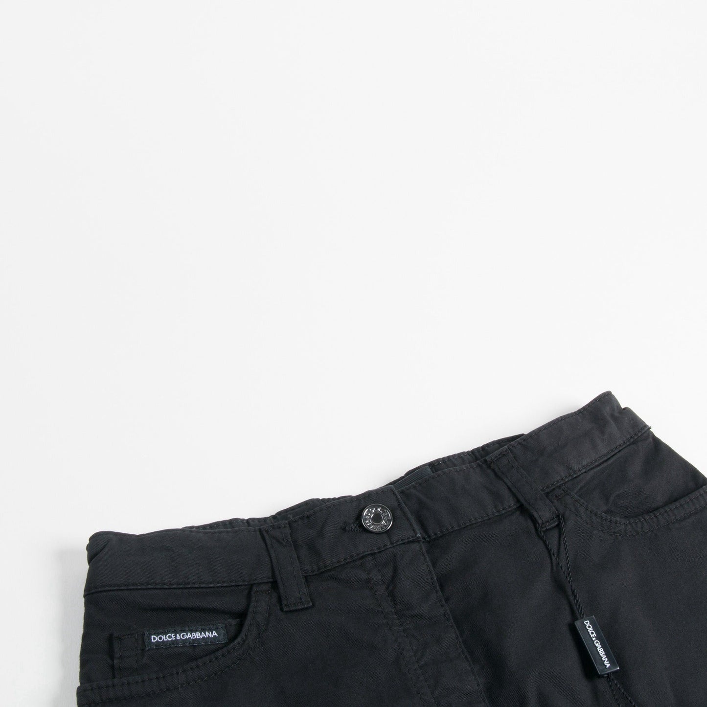Girls Black Denim Skirt