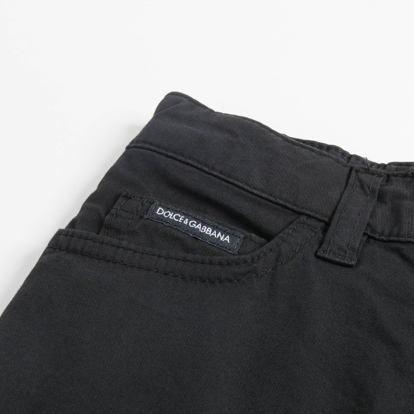 Girls Black Denim Skirt