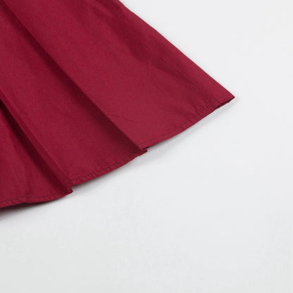 Girls  Pompeian  Red   Woven  Party  Dress