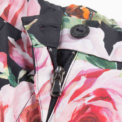 Girls Black Rose Cotton Shorts