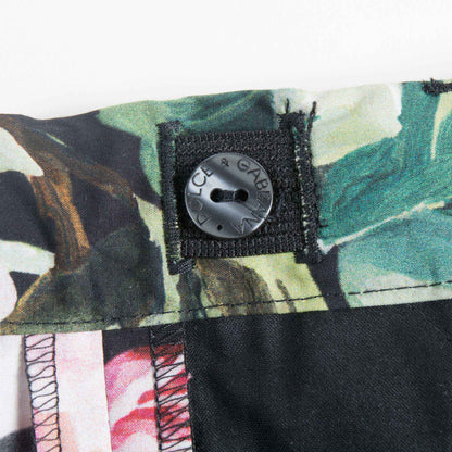 Girls Black Rose Cotton Shorts