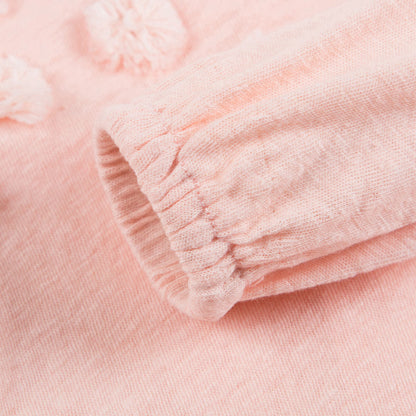 Girls Pink  Cotton T-shirt