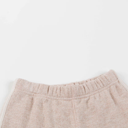 Girls Pink Oatmeal Cotton Jersey Shorts