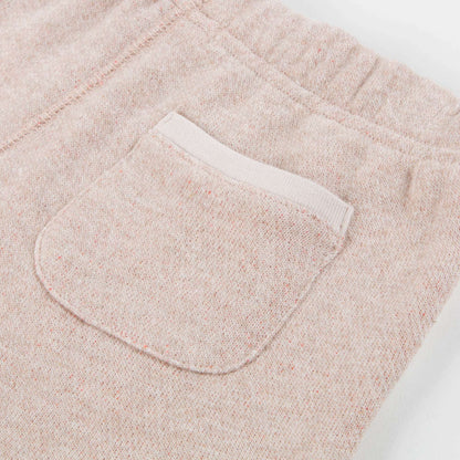 Girls Pink Oatmeal Cotton Jersey Shorts