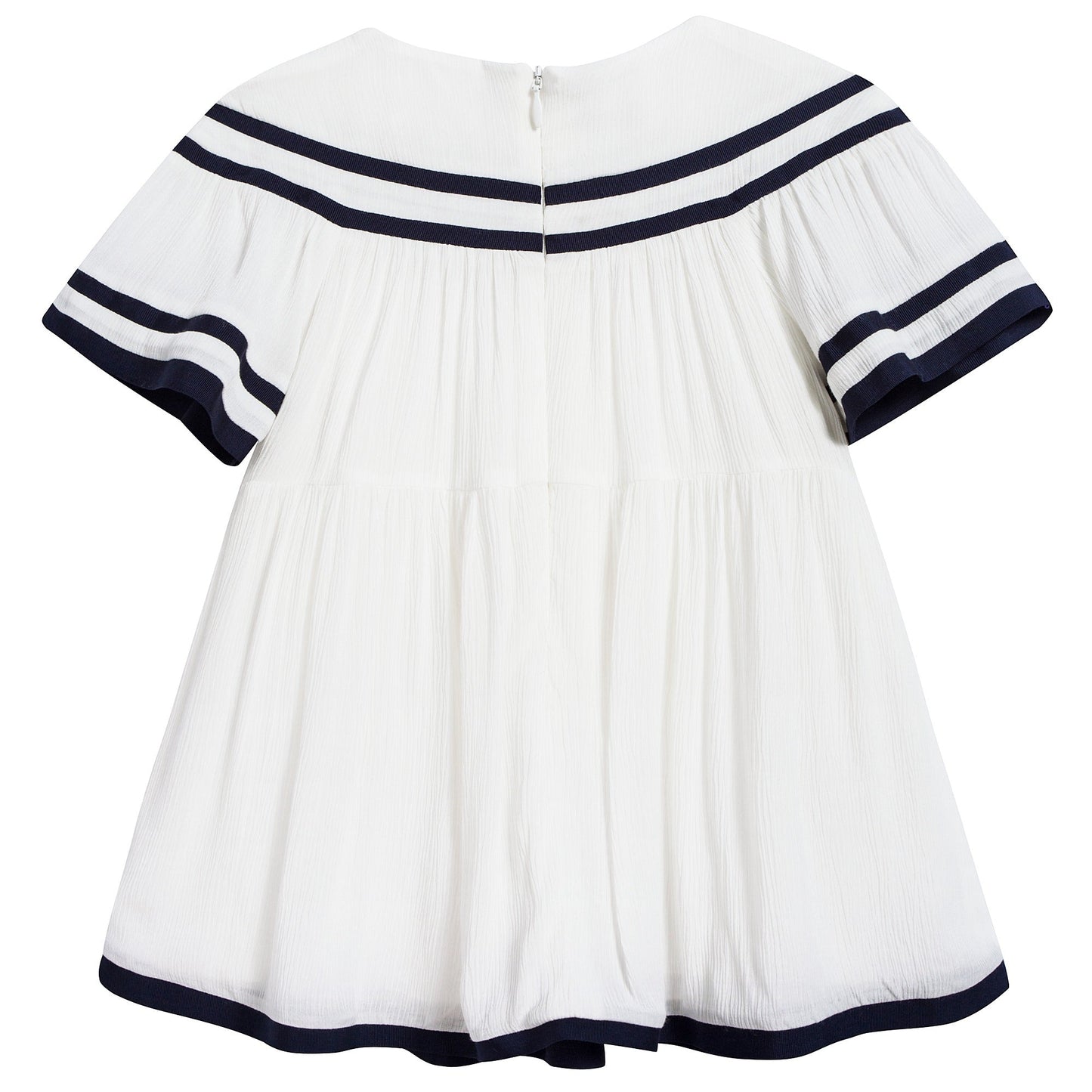 Baby Girls Off White Viscose Dress