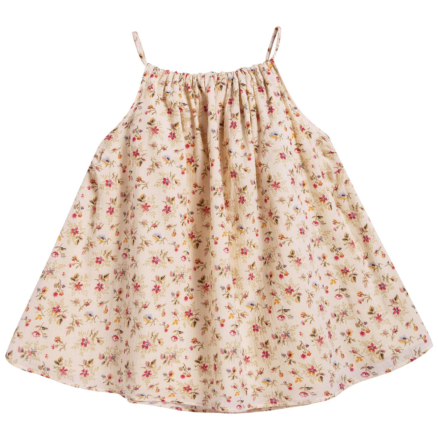 Girls Pink Cotton Woven Dress