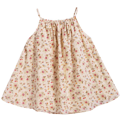 Girls Pink Cotton Woven Dress