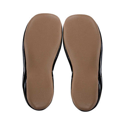 Girls Black Glossy Leather Shoes