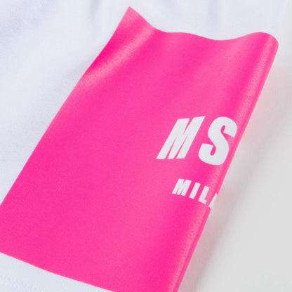 Girls White Logo Cotton Fleece Skirt