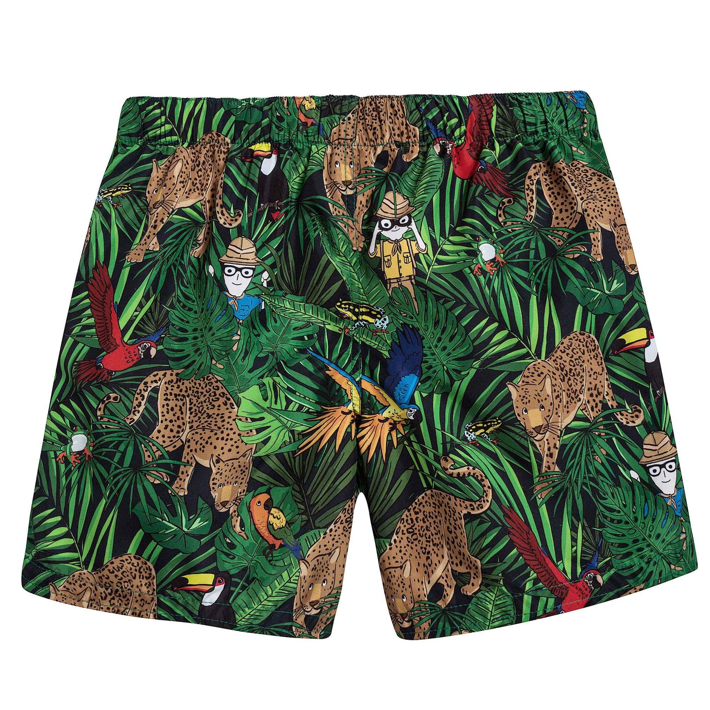 Boys Green Safari Print Baby Shortie