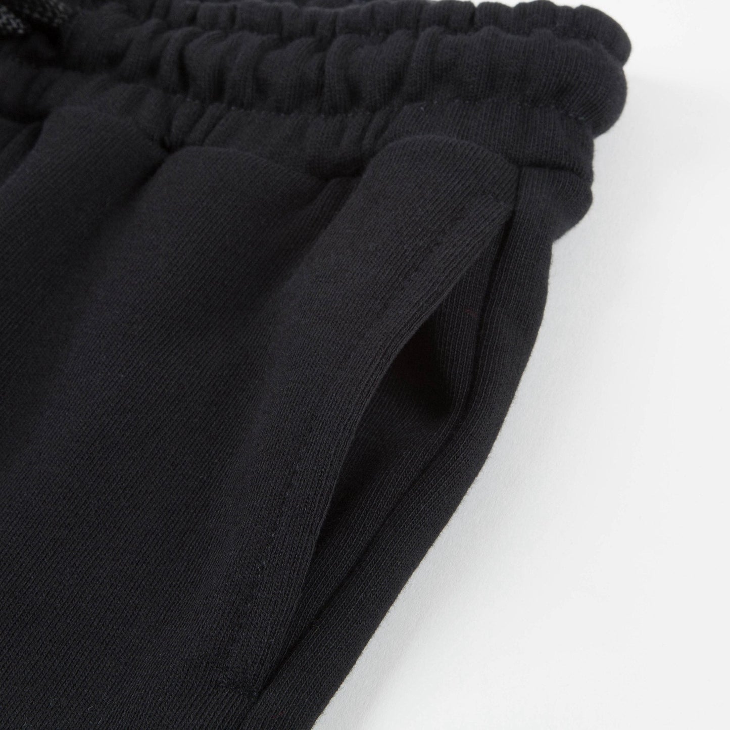 Boys Black Logo Cotton Trousers