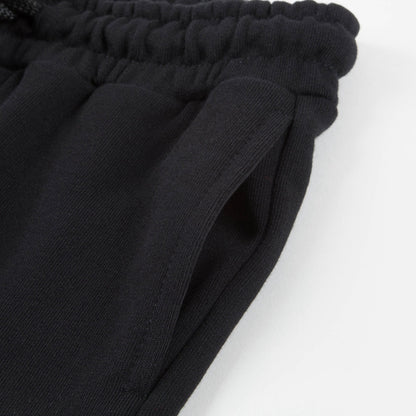 Boys Black Logo Cotton Trousers