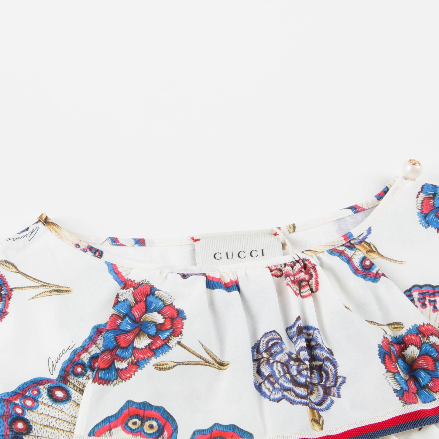 Girls White Magnol & Sylvie Printed Dress